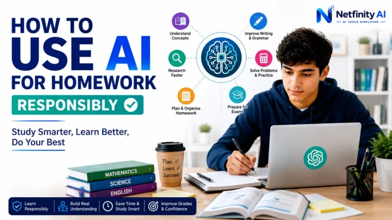 How to use AI for homework - complete guide for students to learn responsibly using AI for research, writing, study planning, and homework assistance.